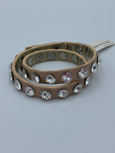 Armband 030074  Jill pink white stones