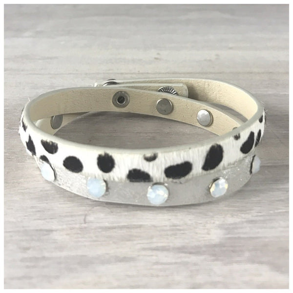 Armband 040072 Beth cow silver/opal stones
