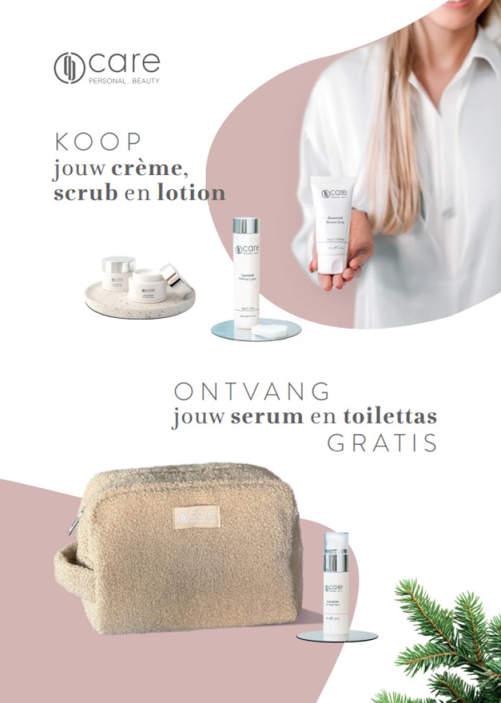 CARE - Kerstactie (gratis serum + toilettas)