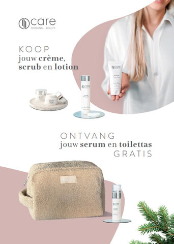 CARE - Kerstactie (gratis serum + toilettas)