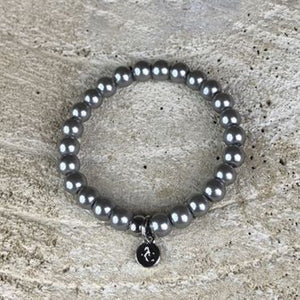 Armband kind 030561 silver grey pearls